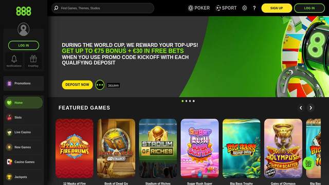 888 Casino casino screenshot